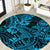 Hawaii Shark Round Carpet Polynesian Pattern Sky Blue Version LT01 Blue - Polynesian Pride