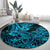 Hawaii Shark Round Carpet Polynesian Pattern Sky Blue Version LT01 - Polynesian Pride