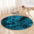 Hawaii Shark Round Carpet Polynesian Pattern Sky Blue Version LT01 - Polynesian Pride