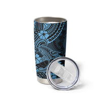 Hawaii Shark Tumbler Cup Polynesian Pattern Sky Blue Version LT01 - Polynesian Pride