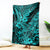 Hawaii Shark Blanket Polynesian Pattern Turquoise Version LT01 Turquoise - Polynesian Pride