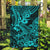 Hawaii Shark Garden Flag Polynesian Pattern Turquoise Version LT01 Garden Flag Turquoise - Polynesian Pride