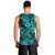 Hawaii Shark Men Tank Top Polynesian Pattern Turquoise Version LT01 - Polynesian Pride