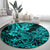 Hawaii Shark Round Carpet Polynesian Pattern Turquoise Version LT01 - Polynesian Pride