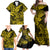 Hawaii Shark Family Matching Off Shoulder Maxi Dress and Hawaiian Shirt Polynesian Pattern Yellow Version LT01 - Polynesian Pride