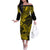 Hawaii Shark Off The Shoulder Long Sleeve Dress Polynesian Pattern Yellow Version LT01 Women Yellow - Polynesian Pride