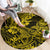 Hawaii Shark Round Carpet Polynesian Pattern Yellow Version LT01 - Polynesian Pride