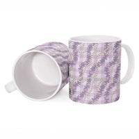 Pua Kalaunu Lei Ceramic Mug Palaka Pattern LT01 - Polynesian Pride