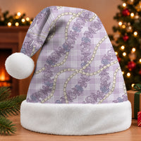 Pua Kalaunu Lei Christmas Santa Hat Palaka Pattern LT01 Without Fur Purple - Polynesian Pride