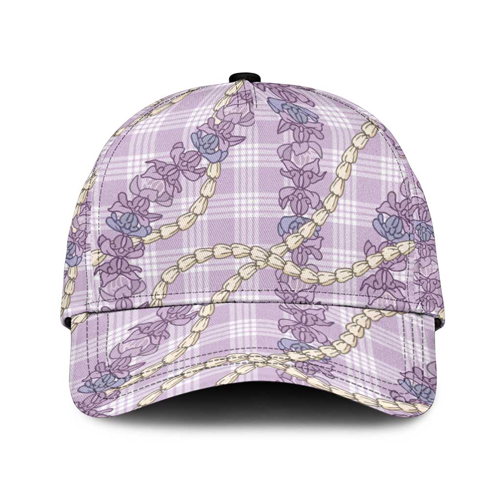 Pua Kalaunu Lei Classic Cap Palaka Pattern LT01 Universal Fit Purple - Polynesian Pride