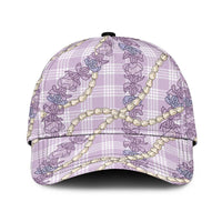 Pua Kalaunu Lei Classic Cap Palaka Pattern LT01 Universal Fit Purple - Polynesian Pride
