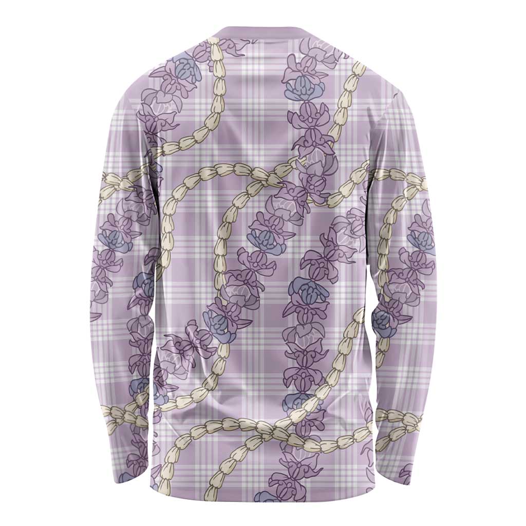 Pua Kalaunu Lei Long Sleeve Shirt Palaka Pattern LT01 - Polynesian Pride