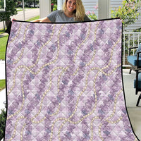 Pua Kalaunu Lei Quilt Palaka Pattern LT01 Purple - Polynesian Pride