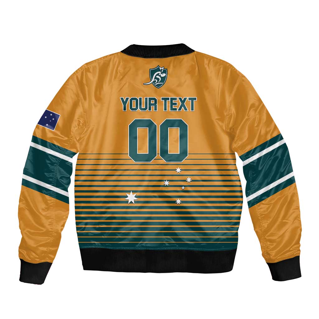 Custom Rugby Australia Bomber Jacket Junior Wallabies Go Champions LT01 - Polynesian Pride