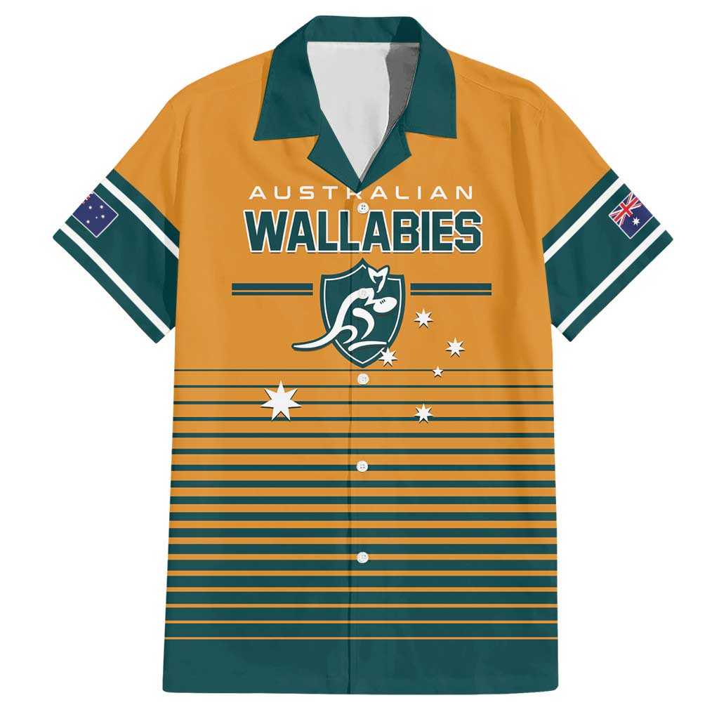 Custom Rugby Australia Hawaiian Shirt Junior Wallabies Go Champions LT01 Yellow - Polynesian Pride