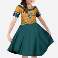 Custom Rugby Australia Kid Short Sleeve Dress Junior Wallabies Go Champions LT01 KID Yellow - Polynesian Pride