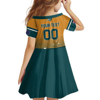 Custom Rugby Australia Kid Short Sleeve Dress Junior Wallabies Go Champions LT01 - Polynesian Pride