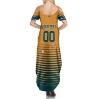 Custom Rugby Australia Summer Maxi Dress Junior Wallabies Go Champions LT01 - Polynesian Pride