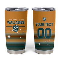 Custom Rugby Australia Tumbler Cup Junior Wallabies Go Champions LT01 Yellow - Polynesian Pride