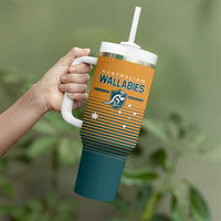 Custom Rugby Australia Tumbler With Handle Junior Wallabies Go Champions LT01 - Polynesian Pride
