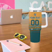 Custom Rugby Australia Tumbler With Handle Junior Wallabies Go Champions LT01 - Polynesian Pride