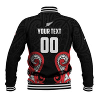 Custom Rugby New Zealand Baseball Jacket Baby Black Go Champions LT01 - Polynesian Pride