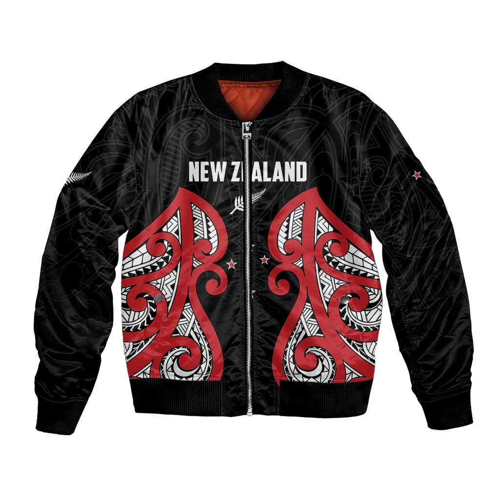 Custom Rugby New Zealand Bomber Jacket Baby Black Go Champions LT01 Unisex Black - Polynesian Pride