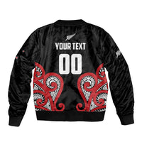 Custom Rugby New Zealand Bomber Jacket Baby Black Go Champions LT01 - Polynesian Pride