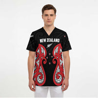 Custom Rugby New Zealand Scrub Top Baby Black Go Champions LT01 - Polynesian Pride