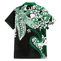 Monstera Plumeria Flowers Green Hawaiian Shirt Polynesian Pattern LT01 - Polynesian Pride