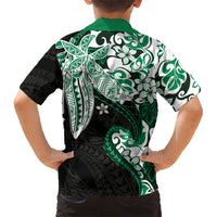 Monstera Plumeria Flowers Green Hawaiian Shirt Polynesian Pattern LT01 - Polynesian Pride