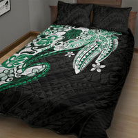 Monstera Plumeria Flowers Green Quilt Bed Set Polynesian Pattern LT01 - Polynesian Pride