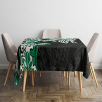 Monstera Plumeria Flowers Green Tablecloth Polynesian Pattern LT01 - Polynesian Pride