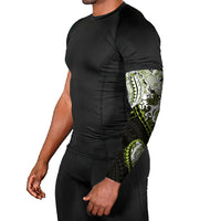 Monstera Plumeria Flowers Olive Green Arm Sleeves Polynesian Pattern LT01 - Polynesian Pride
