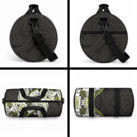 Monstera Plumeria Flowers Olive Green Duffle Bag Polynesian Pattern LT01 - Polynesian Pride