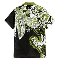 Monstera Plumeria Flowers Olive Green Hawaiian Shirt Polynesian Pattern LT01 - Polynesian Pride