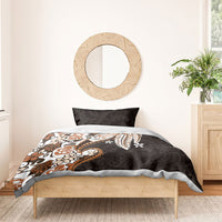Monstera Plumeria Flowers Orange Bedding Set Polynesian Pattern LT01 - Polynesian Pride