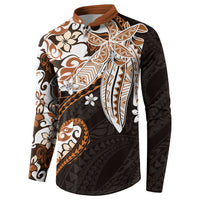 Monstera Plumeria Flowers Orange Button Sweatshirt Polynesian Pattern LT01 - Polynesian Pride