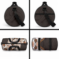 Monstera Plumeria Flowers Orange Duffle Bag Polynesian Pattern LT01 - Polynesian Pride