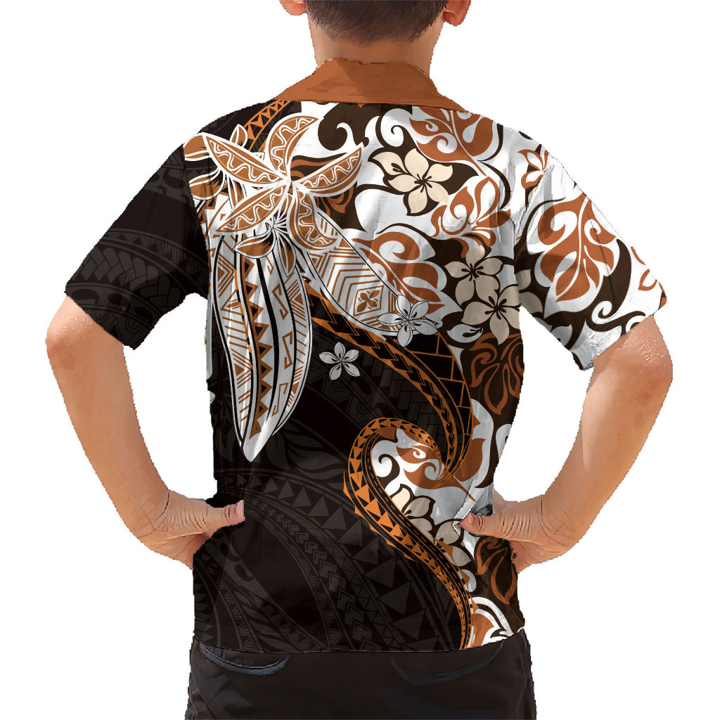 Monstera Plumeria Flowers Orange Hawaiian Shirt Polynesian Pattern LT01 - Polynesian Pride
