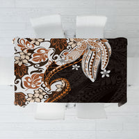 Monstera Plumeria Flowers Orange Tablecloth Polynesian Pattern LT01 Orange - Polynesian Pride