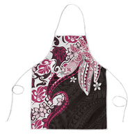 Monstera Plumeria Flowers Pink Apron Polynesian Pattern LT01 Pink - Polynesian Pride