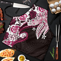 Monstera Plumeria Flowers Pink Apron Polynesian Pattern LT01 Pink - Polynesian Pride
