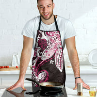 Monstera Plumeria Flowers Pink Apron Polynesian Pattern LT01 - Polynesian Pride