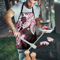 Monstera Plumeria Flowers Pink Apron Polynesian Pattern LT01 - Polynesian Pride