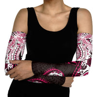 Monstera Plumeria Flowers Pink Arm Sleeves Polynesian Pattern LT01 - Polynesian Pride