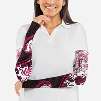 Monstera Plumeria Flowers Pink Arm Sleeves Polynesian Pattern LT01 - Polynesian Pride