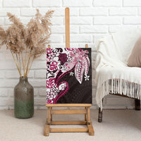 Monstera Plumeria Flowers Pink Canvas Wall Art Polynesian Pattern LT01 - Polynesian Pride