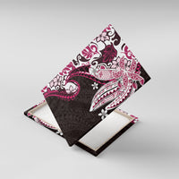 Monstera Plumeria Flowers Pink Canvas Wall Art Polynesian Pattern LT01 With Frame Pink - Polynesian Pride