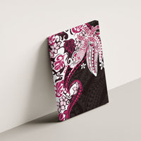 Monstera Plumeria Flowers Pink Canvas Wall Art Polynesian Pattern LT01 - Polynesian Pride